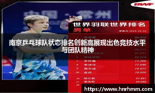 南京乒乓球队状态排名创新高展现出色竞技水平与团队精神
