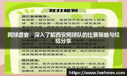 网球盛宴：深入了解西安网球队的比赛策略与经验分享